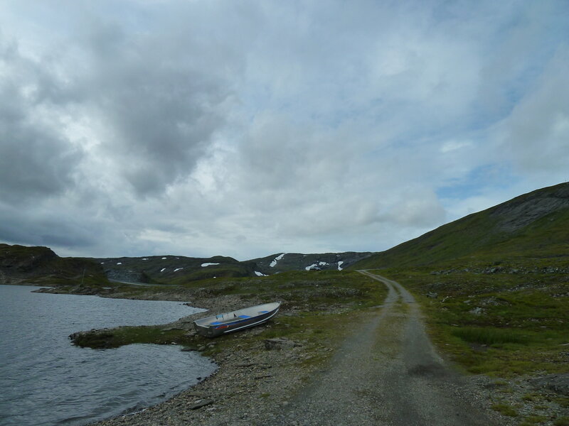 Small Boat on Shore — Gray