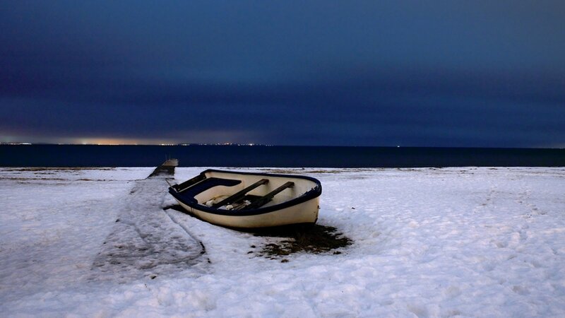 Small Boat on Snow