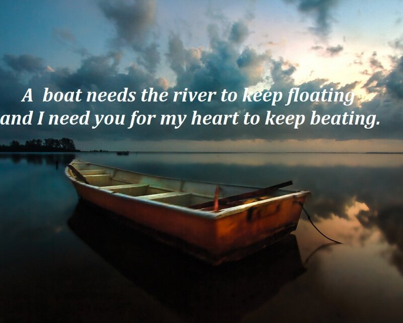 Small Boat on Water — Blue, Serene, Sunset, Photograph, River