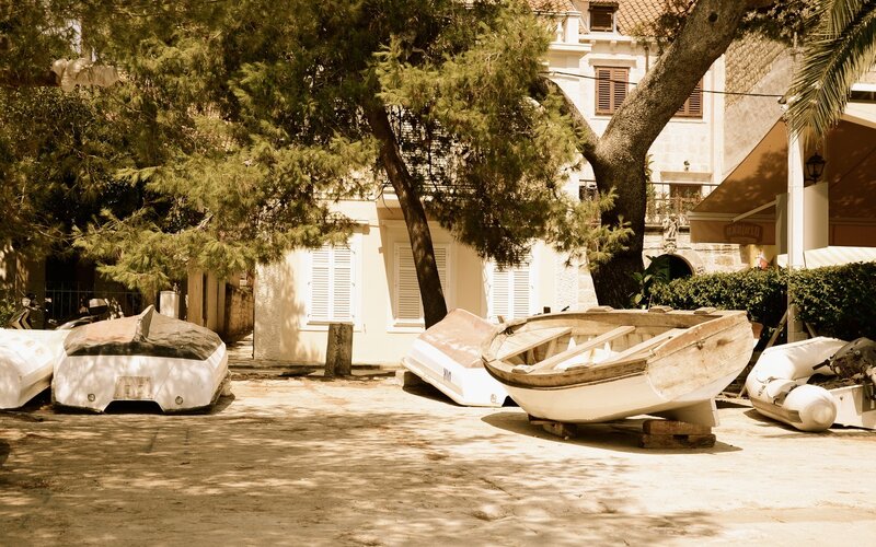 Small Boats on Land