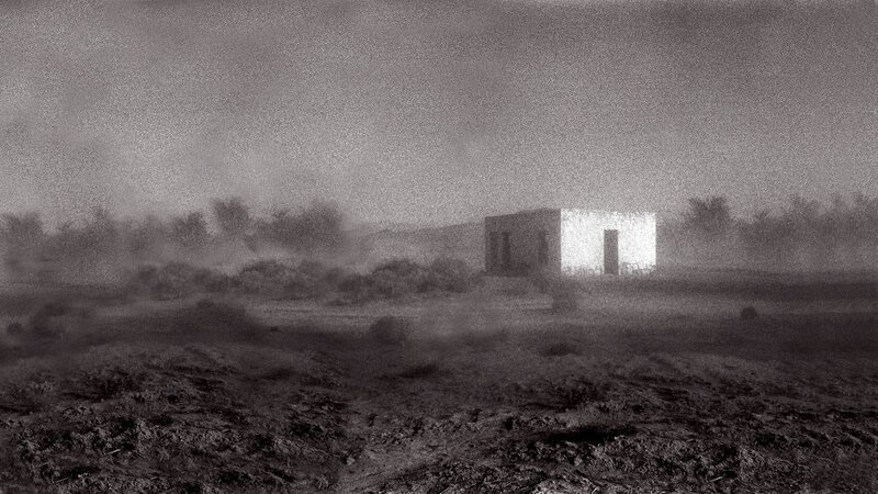 Small Building in Fog — Gray