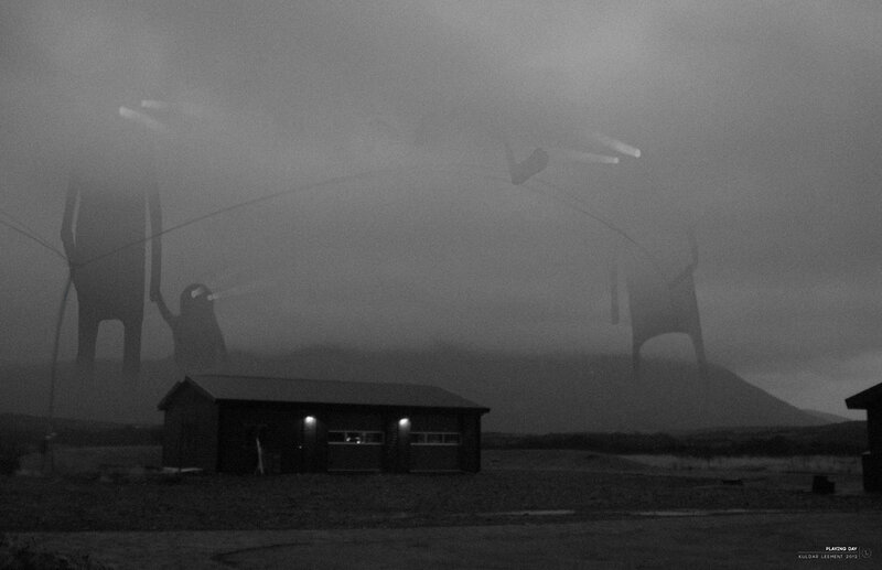Small Building in Fog