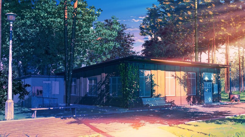 Small Building in Forest — Green