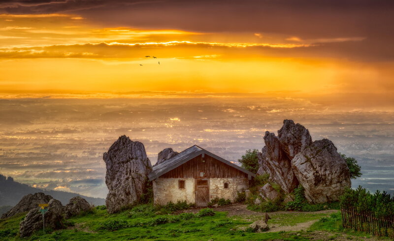 Small Cabin on Mountain