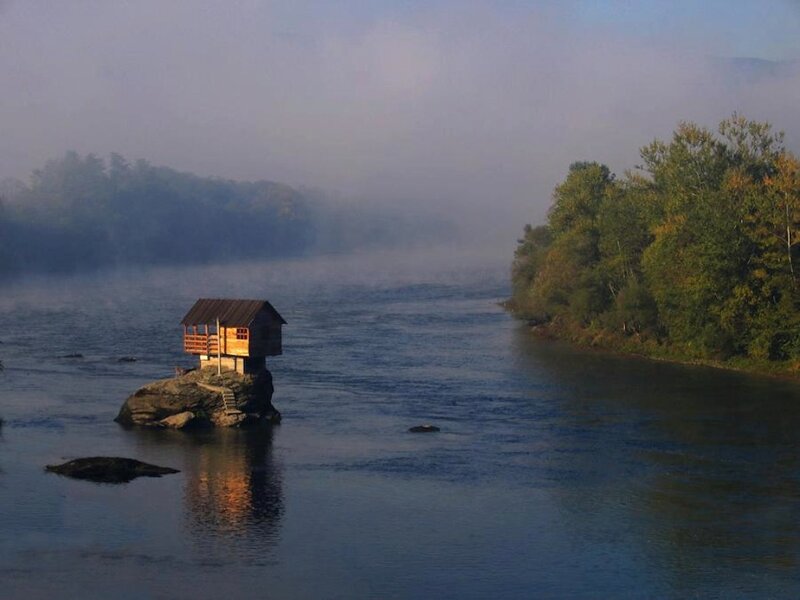 Small Cabin on Rock