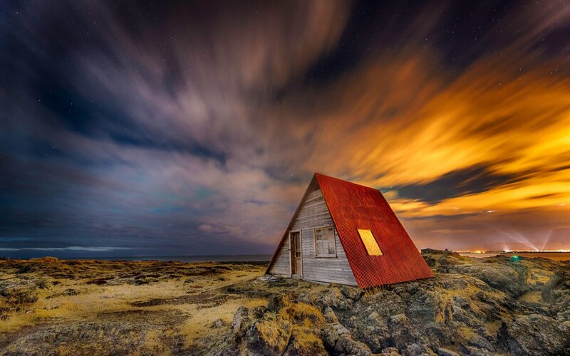 Small Cabin on Rocks