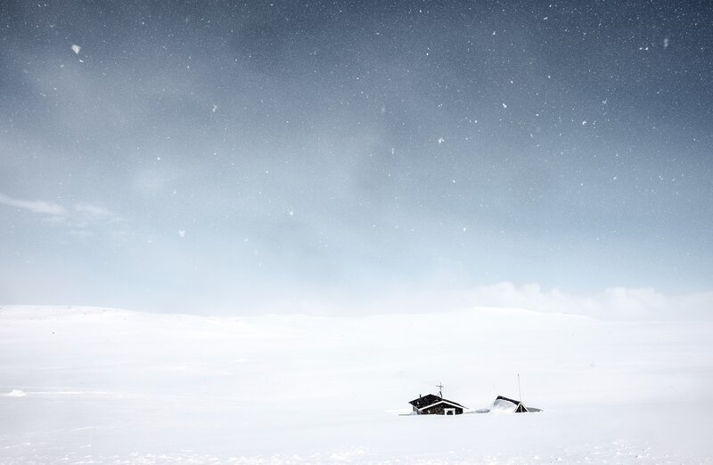 Small Cabins in Snow