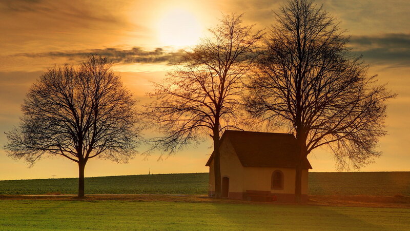 Small Chapel at Sunset