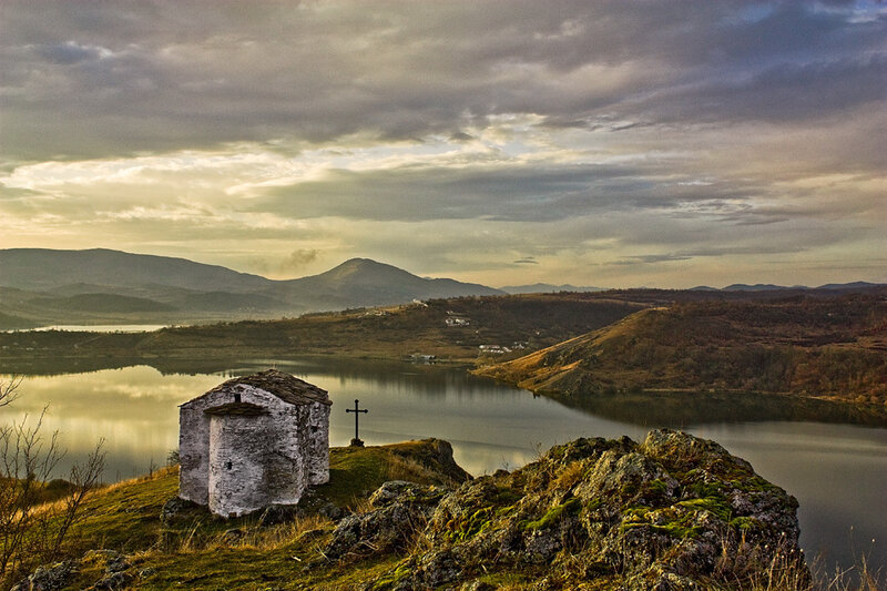 Small Chapel by Lake