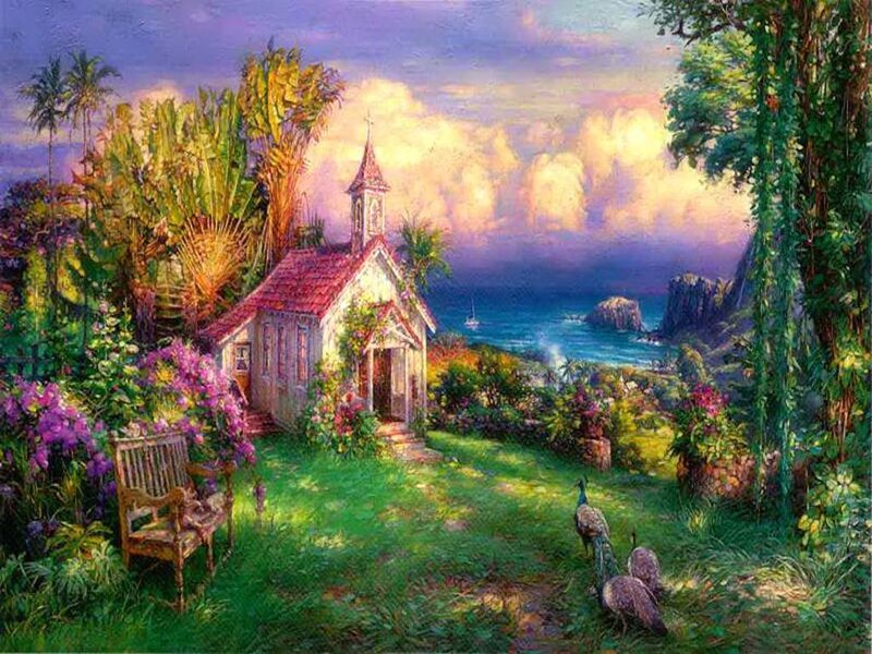 Small Chapel by the Sea — Green
