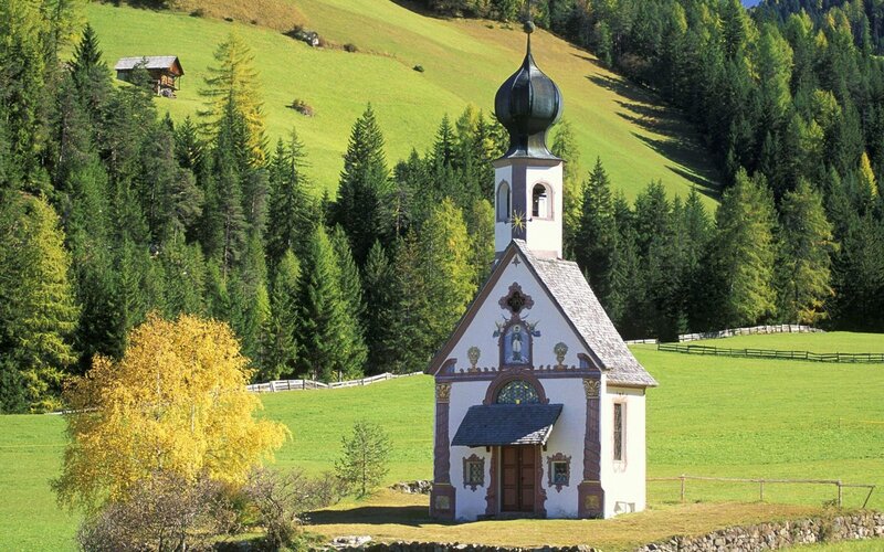 Small Chapel in Alpine Meadow