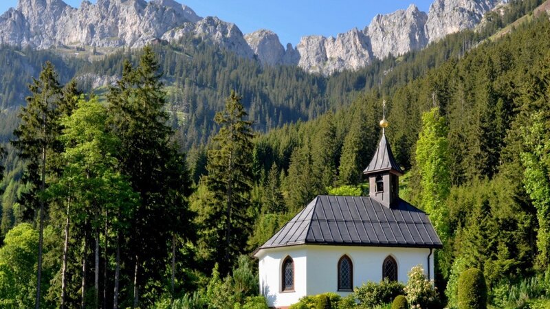 Small Chapel in Forest — Green, Serene, Afternoon