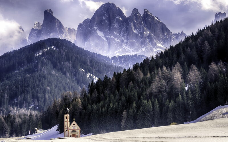 Small Chapel in Mountains