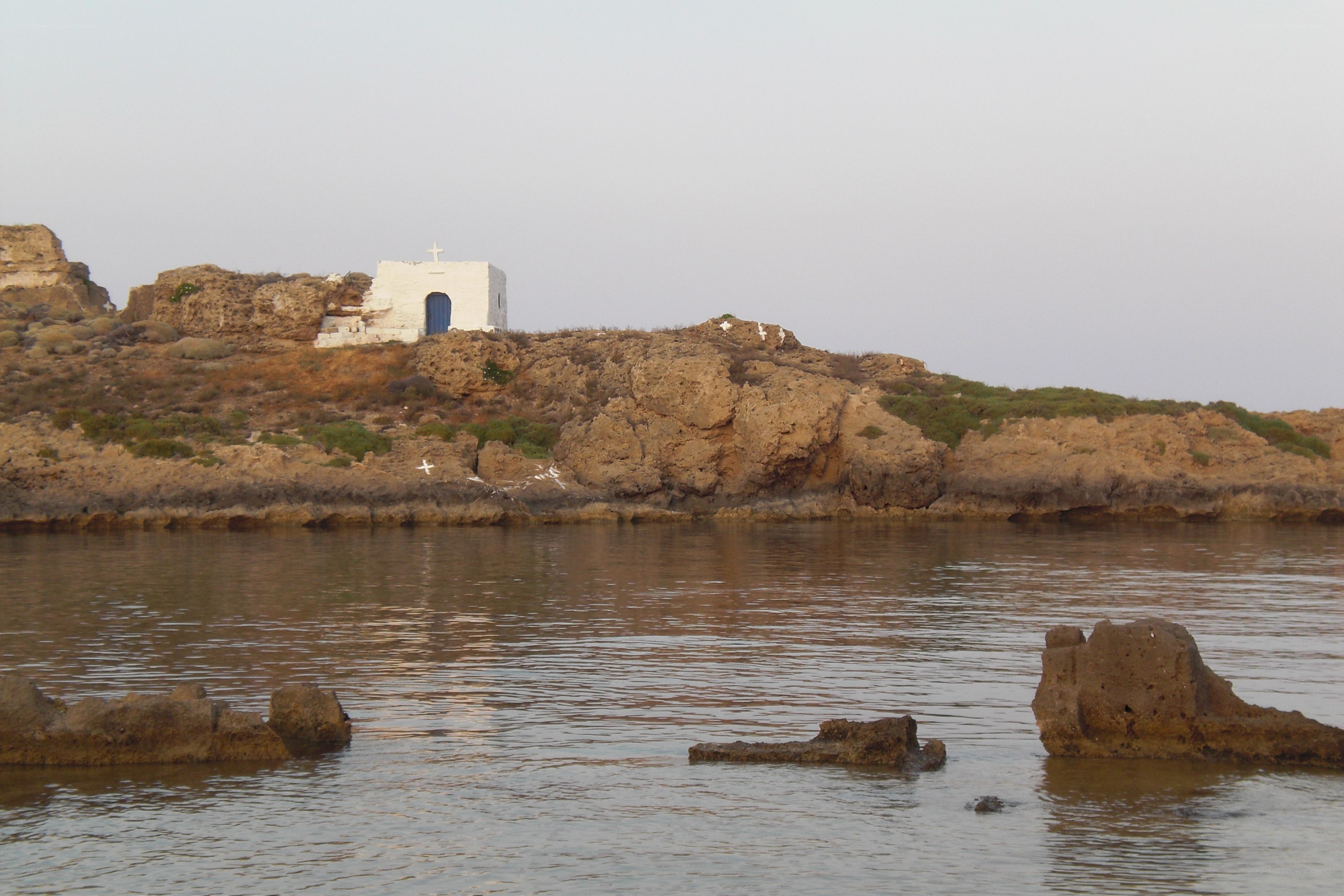 small chapel on rocky island