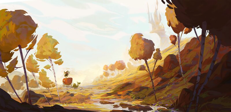 Small Character in Pumpkin Cart