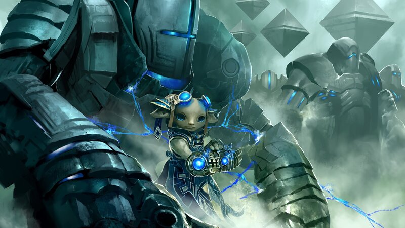 Small Character with Robots
