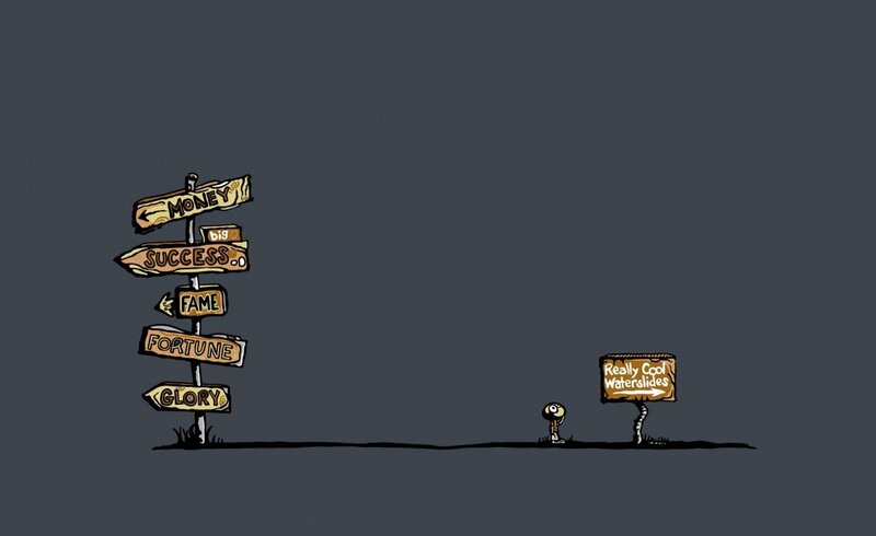 Small Character with Signs