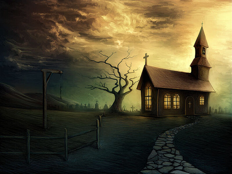 Small Church at Night