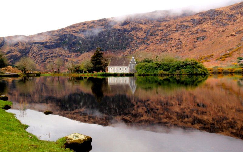 Small Church by Lake