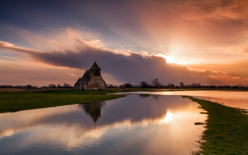 Small Church by Water