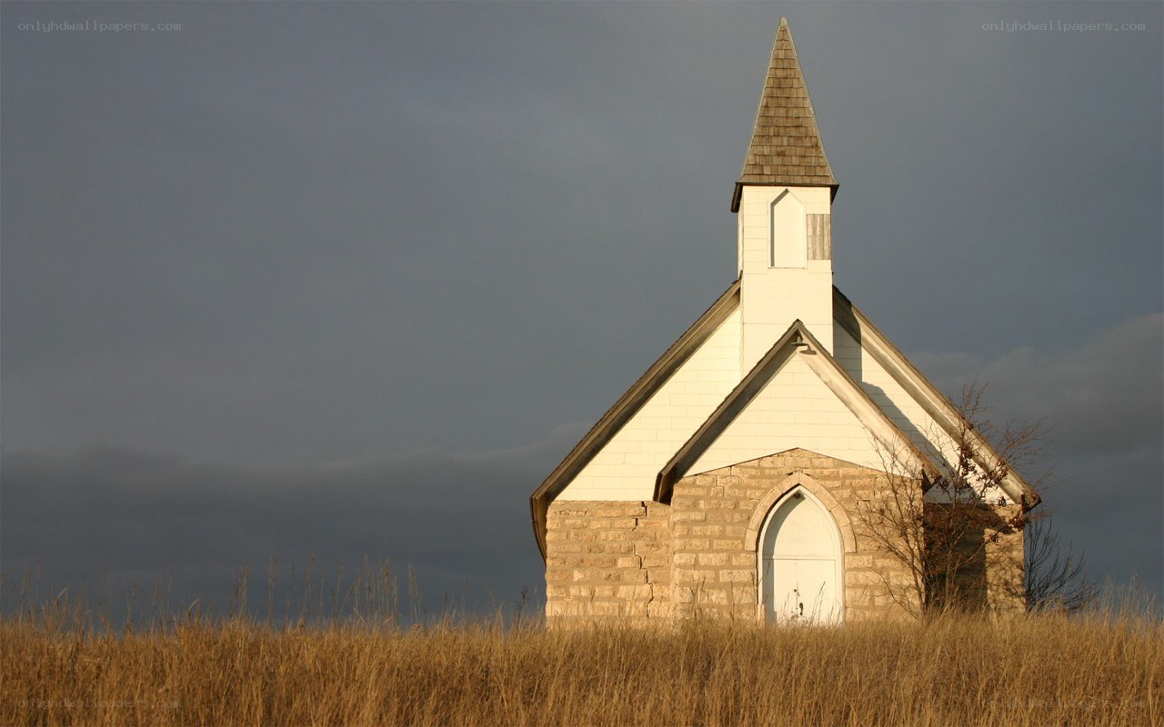 Small church on a hill