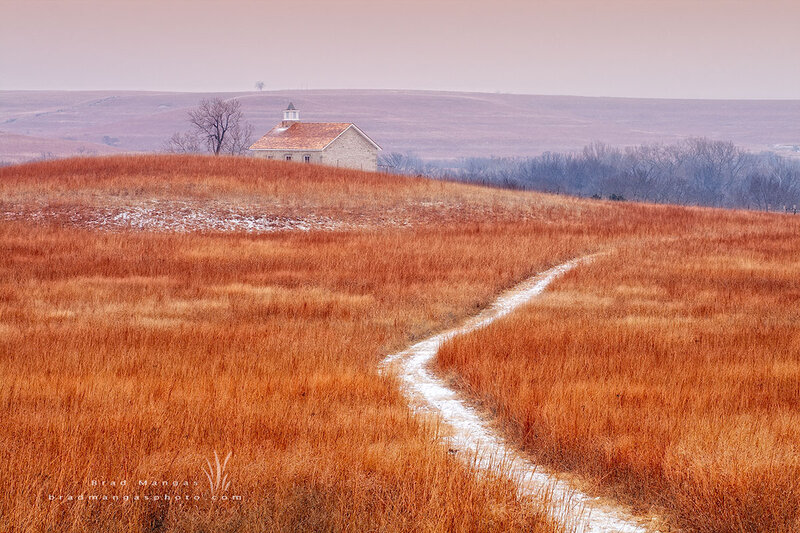 Small Church on Hill — Brown