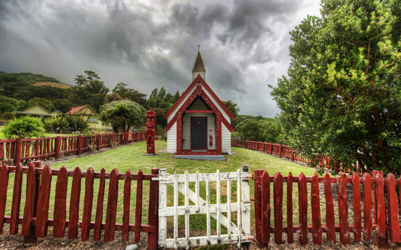 Small Church with Fence