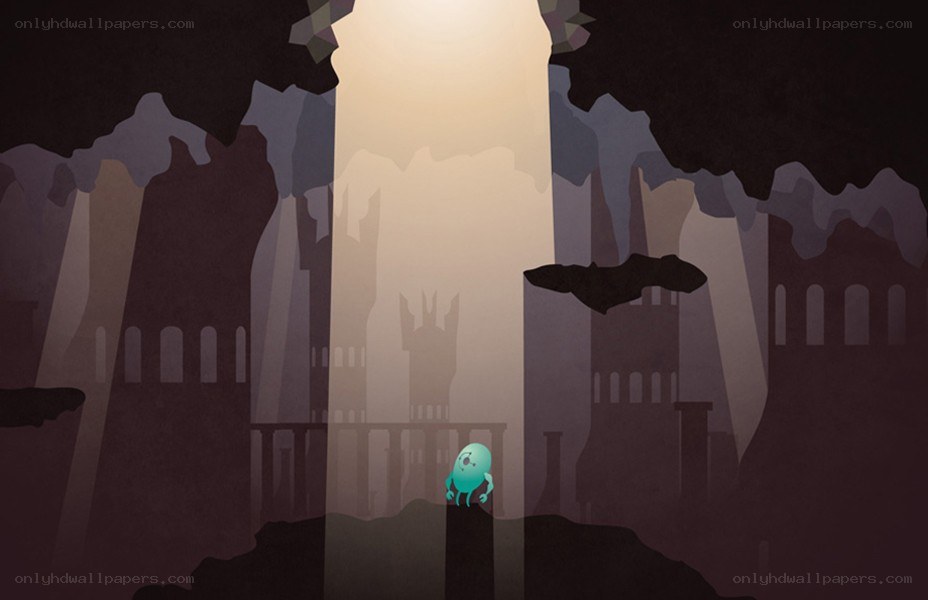 small creature in a dark cave