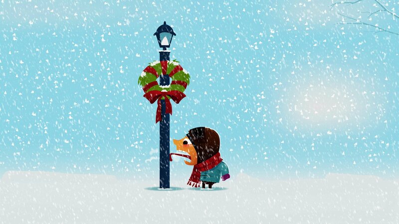 Small Creature in Snow