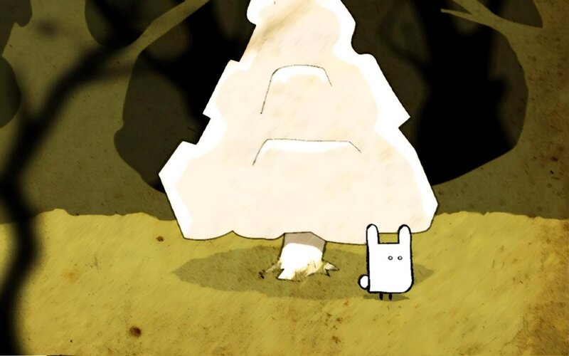 small creature under a mushroom