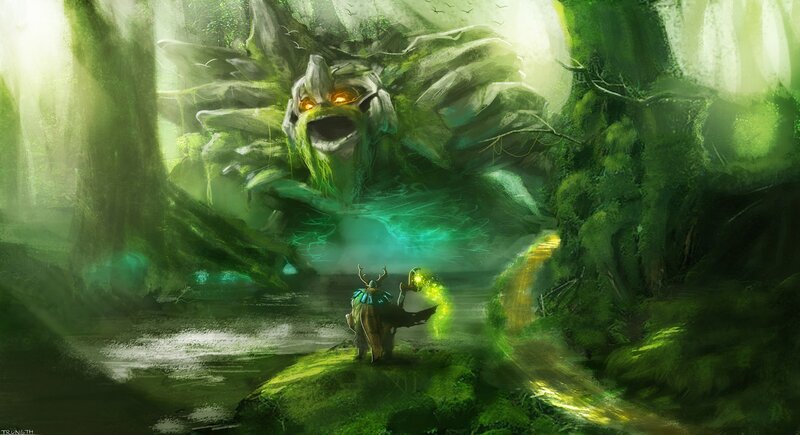 Small Figure Facing Giant Tree