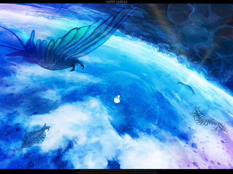 Small Figure in Blue Water