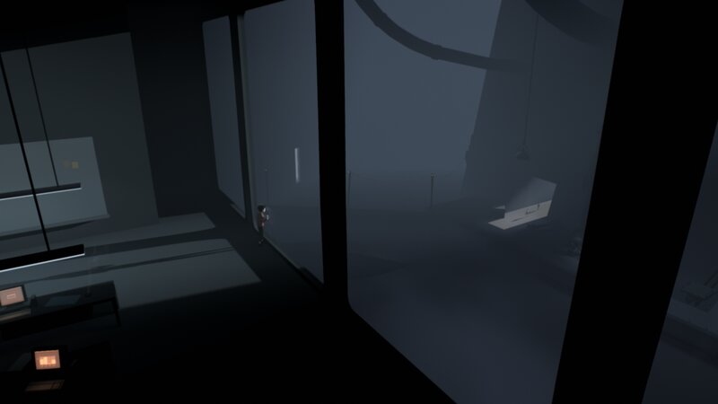 Small Figure in Dark Room — Black