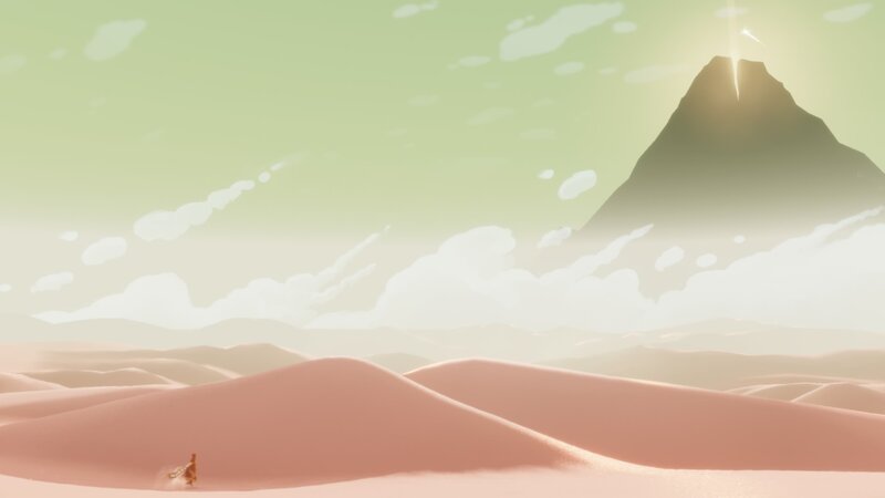 Small Figure in Desert — Green