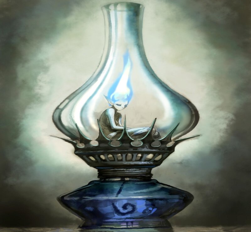 Small Figure in Lamp