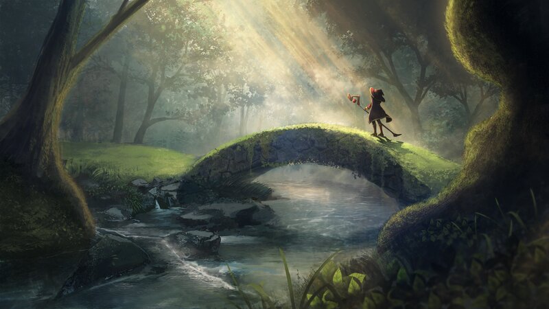 Small Figure on a Bridge