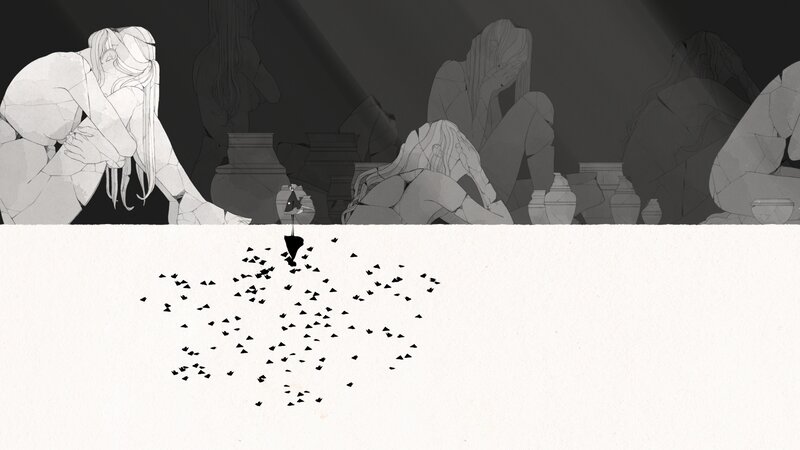 Small Figure with Birds