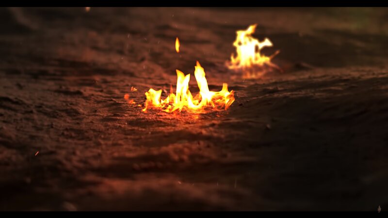 Small Fires on Ground