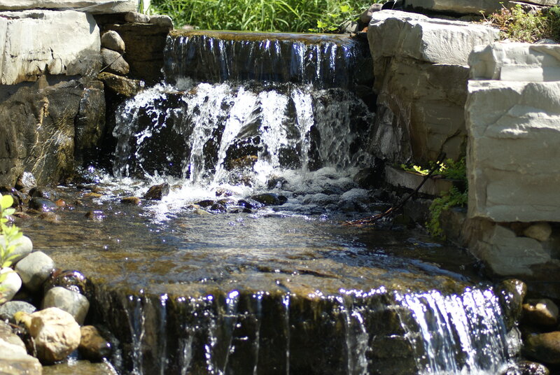 Small garden waterfall