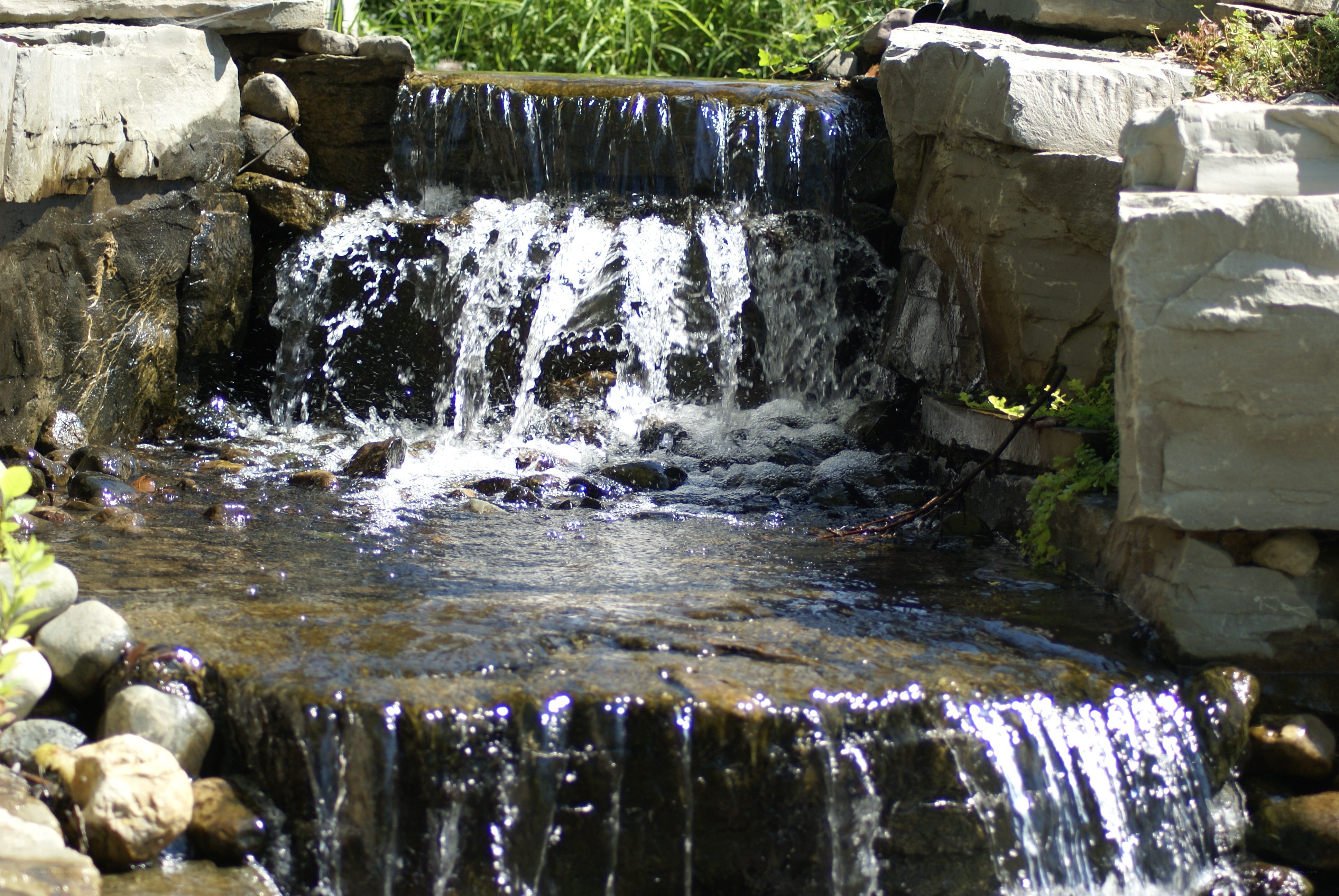 Small garden waterfall