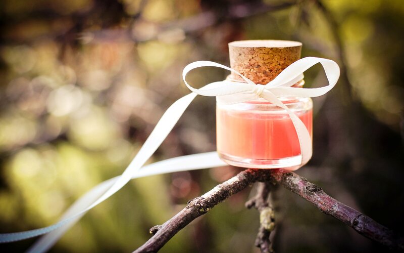 Small Glass Jar on Branch