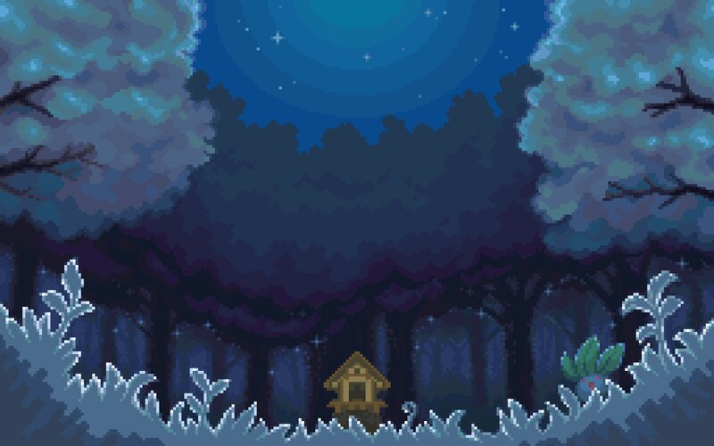 Small House in Forest — Blue