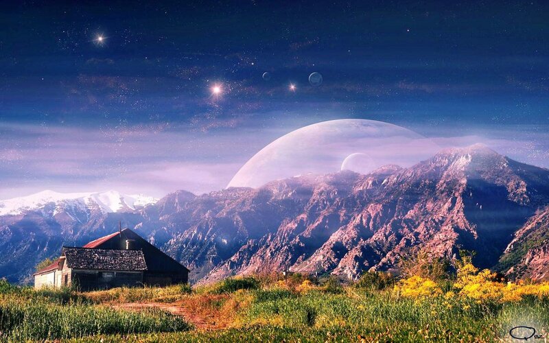 Small House in Mountains