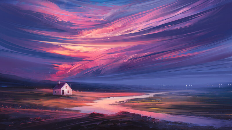 Small House on Riverbank
