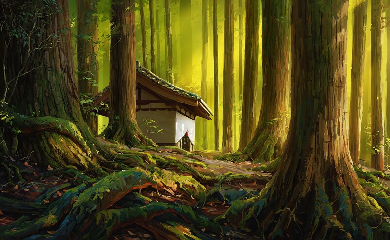 Small Hut in Forest