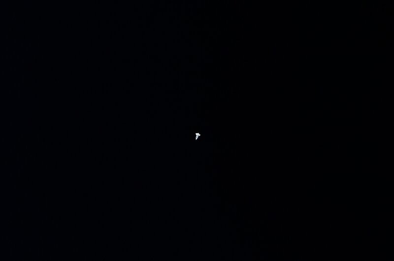 small object in dark space