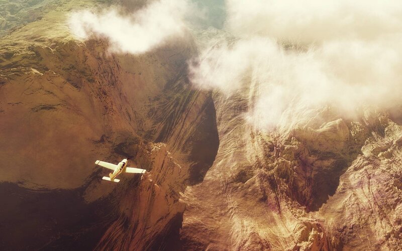 Small Plane in Canyon