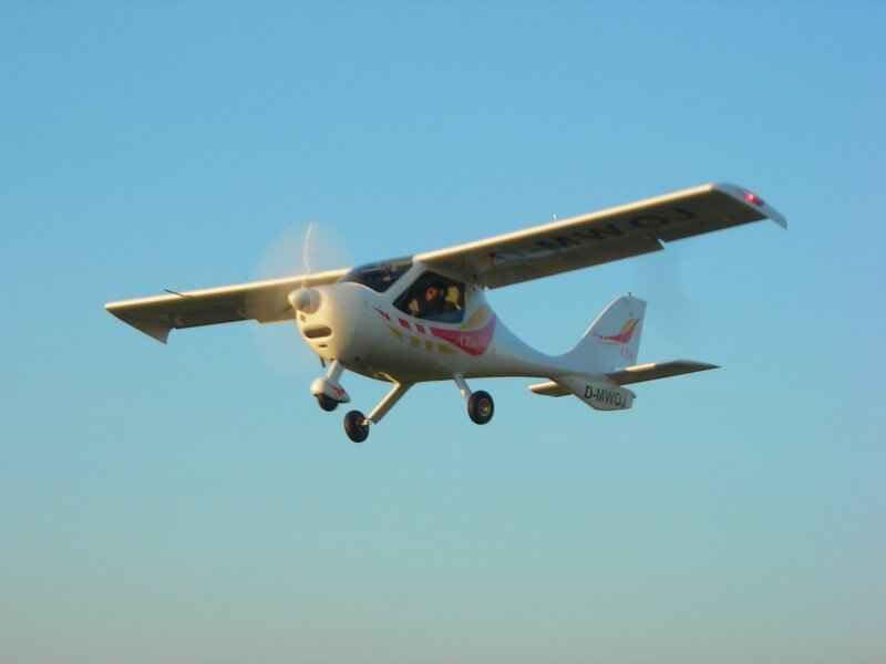 small plane in flight
