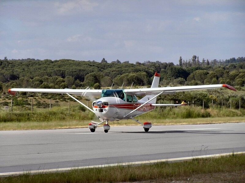 small plane on runway