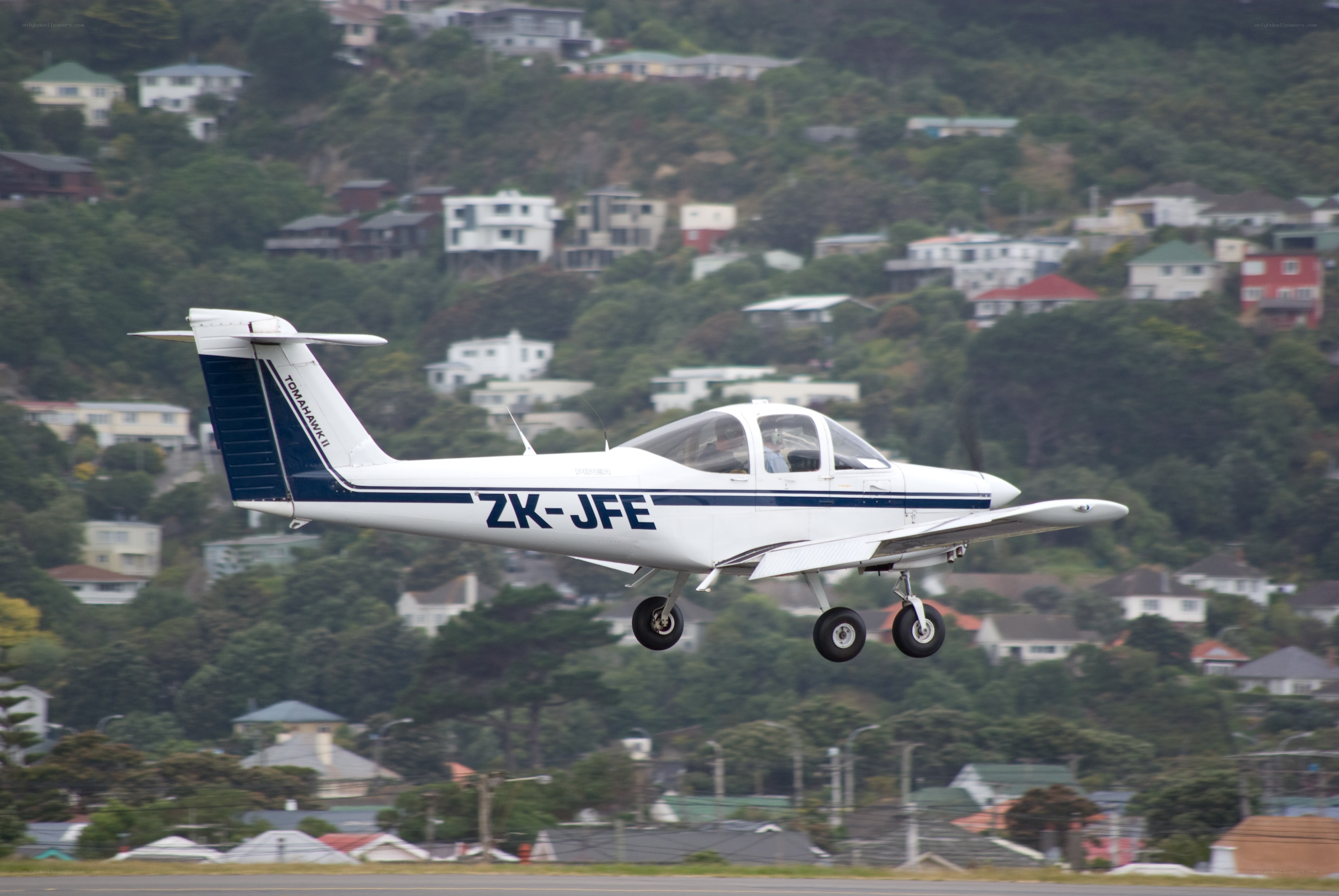 small plane taking off